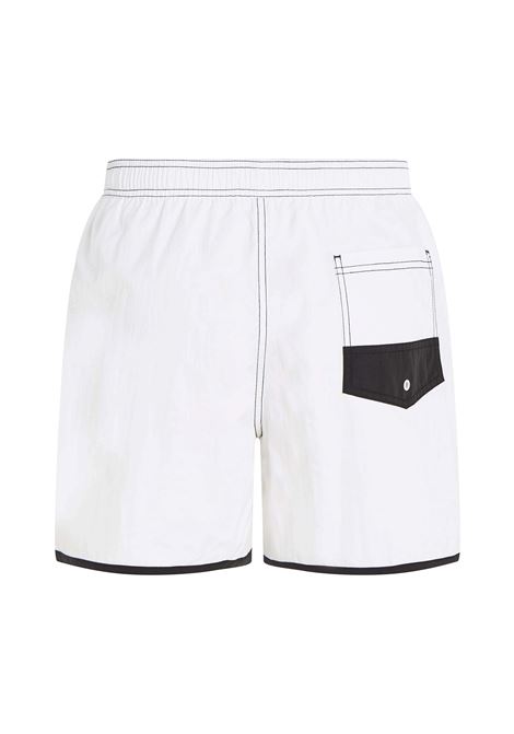 Costume Tommy Jeans a Contrasto Media Lunghezza Slim Bianco Uomo TOMMY HILFIGER SWIMWEAR | Costumi | UM0UM03149-YBR